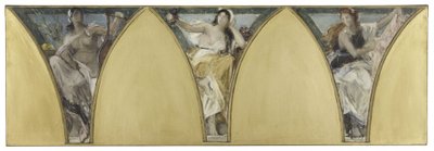 Sketch for the Hôtel de Ville de Paris: Languedoc. Gascogne. Lyonnais, circa 1888 by Jacques Fernand Humbert