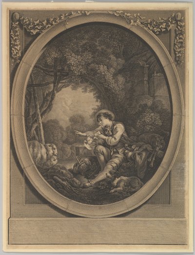 The Departure of the Messenger, 18th century by Jacques Firmin Beauvarlet