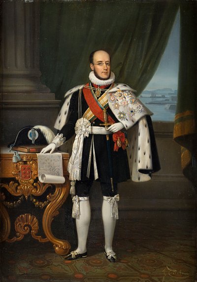 Infante Luís, Duke of Porto, Future King Luís I of Portugal, before 1860 by Jacques Francois Carabain