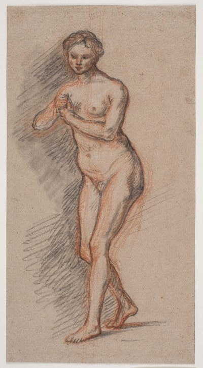 Female Model Figure with Hands in Front of Chest by Jacques Francois Joseph Saly