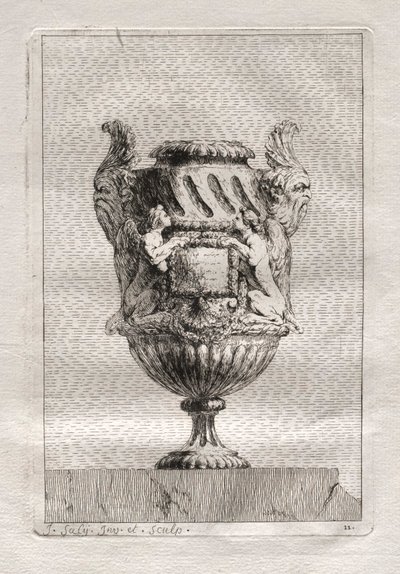 Suite of Vases: Plate 11, 1746 by Jacques Francois Joseph Saly