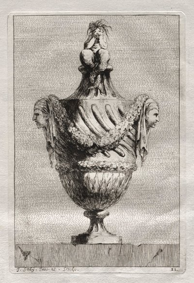 Suite of Vases: Plate 21 by Jacques Francois Joseph Saly