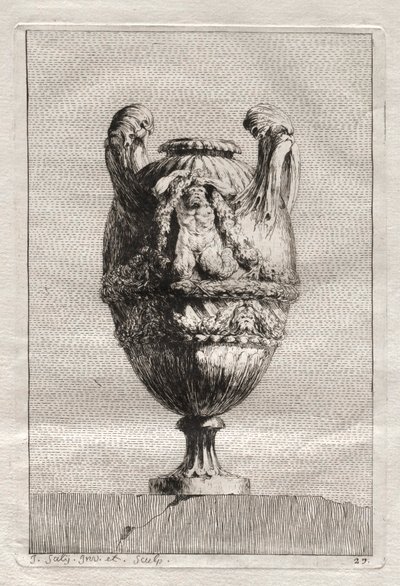 Suite of Vases: Plate 27, 1746 by Jacques Francois Joseph Saly