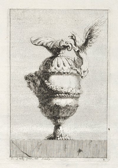 Suite of Vases: Plate 3, 1746 by Jacques Francois Joseph Saly