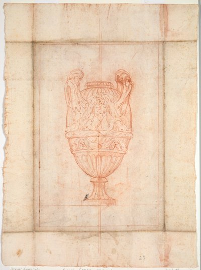 Vase Design for Suite of Vases: Plate 27 by Jacques Francois Joseph Saly