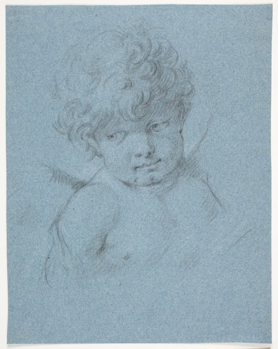 Winged Angel? Cupid? Bust by Jacques Francois Joseph Saly