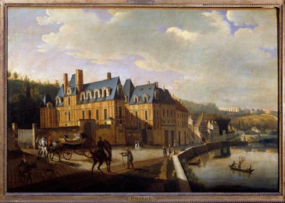 Chateau de la Chaussee Near Bougival by Jacques Francois Joseph Swebach