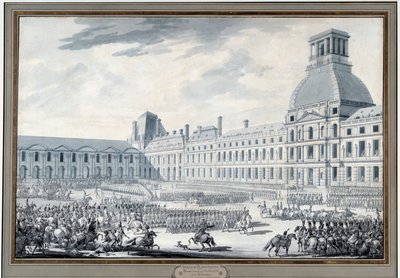 Review of the Troops by Napoleon Bonaparte at the Tuileries by Jacques Francois Joseph Swebach