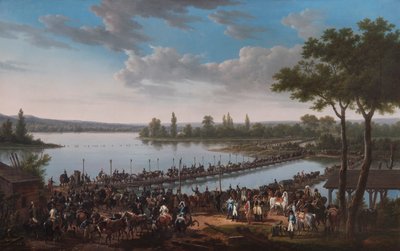 The Passage of the Danube by Napoleon before the Battle of Wagram by Jacques Francois Joseph Swebach