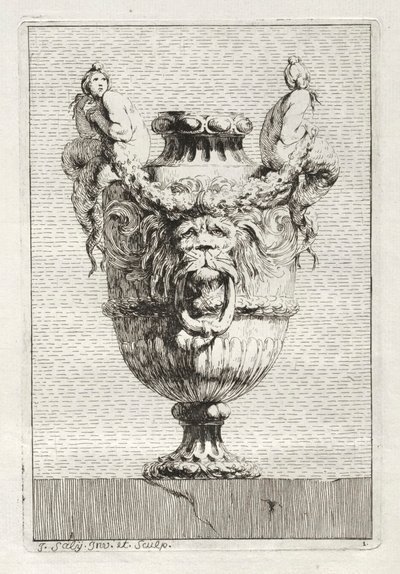 Suite of Vases: Plate 1 by Jacques François Saly
