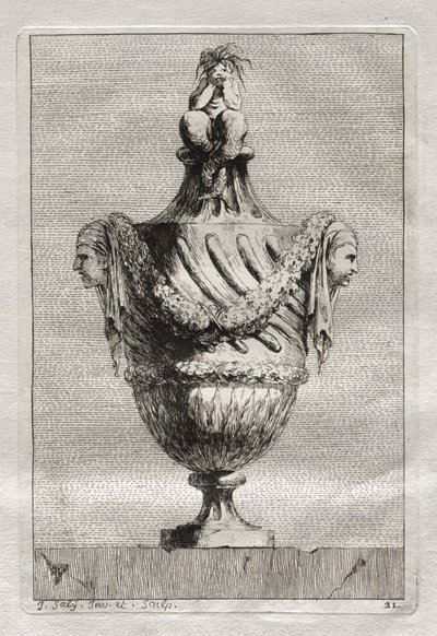 Suite of Vases: Plate 21 by Jacques François Saly
