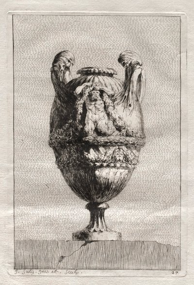 Suite of Vases: Plate 27 by Jacques François Saly