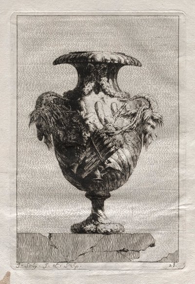 Suite of Vases: Plate 28 by Jacques François Saly