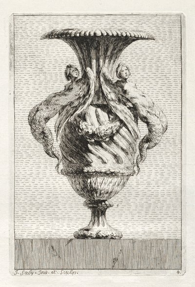 Suite of Vases: Plate 4 by Jacques François Saly