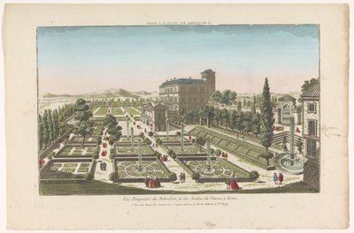 View of the Vatican Gardens in Vatican City by Jacques Gabriel Huquier