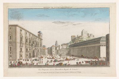View of the Royal Chancery in Granada by Jacques Gabriel Huquier