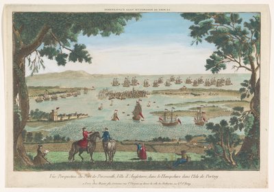 View of the Harbor in Portsmouth by Jacques Gabriel Huquier