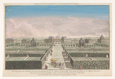 View of the Garden of the Country House of Countess Bestoucheff near Saint Petersburg by Jacques Gabriel Huquier