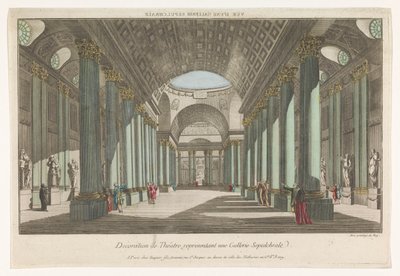 View of a Gallery with Sepulchral Statues by Jacques Gabriel Huquier