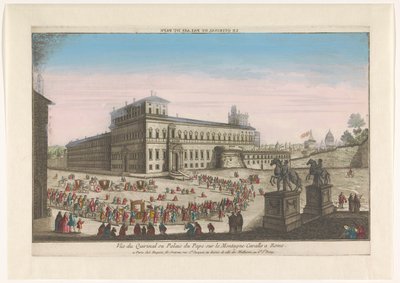View of the Palazzo del Quirinale in Rome by Jacques Gabriel Huquier