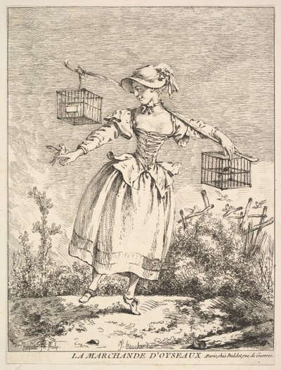 The Bird Merchant by Jacques Gabriel Huquier