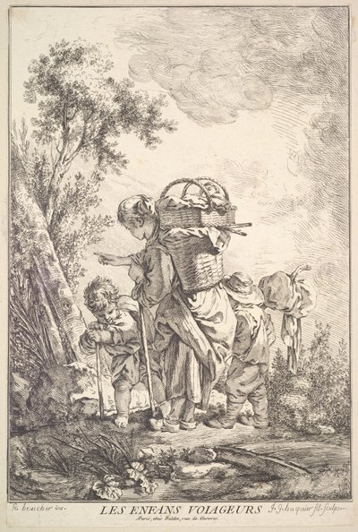 The Traveling Children by Jacques Gabriel Huquier