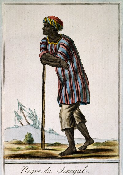 Senega Negro, color engraving from Encyclopedie des Voyages by Jacques Grasset de Saint Sauveur