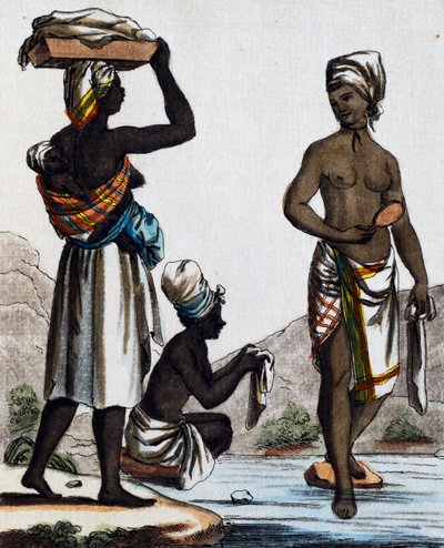 Washerwomen from Santo Domingo, from Encyclopedie des Voyages by Jacques Grasset de Saint Sauveur