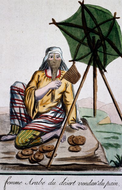 Arab woman from desert selling bread, engraving from Encyclopedie des Voyages by Jacques Grasset de Saint Sauveur