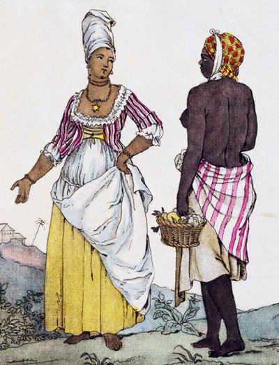 Black Woman and Mulatto Woman of Santo Domingo by Jacques Grasset de Saint Sauveur