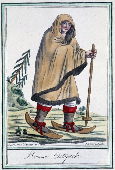 Ostyak Man on Skis - in 