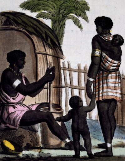 Issinia Women Working Rice, from Encyclopedia of Voyages by Jacques Grasset de Saint Sauveur