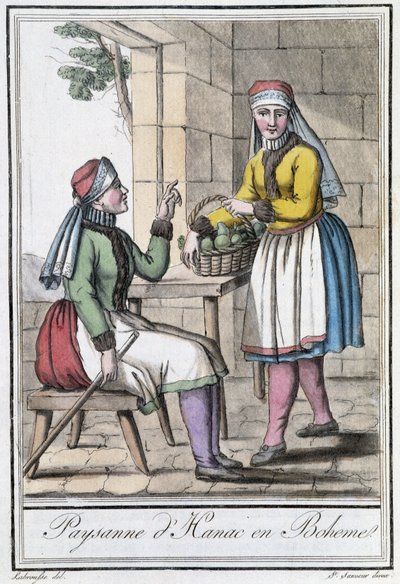 Peasant of Hanac, in Bohemia (Czechoslovakia) - in Encyclopedia of Travels by Grasset St Sauveur, Paris by Jacques Grasset de Saint Sauveur
