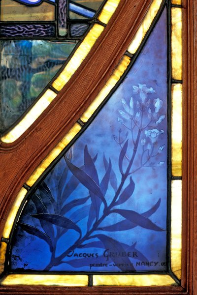 Nancy (Department 54), Art Nouveau, Chamber of Commerce and Industry, Stained Glass Windows by Jacques Gruber (1870-1936) - Signature by Jacques Gruber