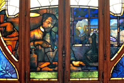 Nancy, Art Nouveau, Chamber of Commerce and Industry, Stained glass windows by Jacques Gruber