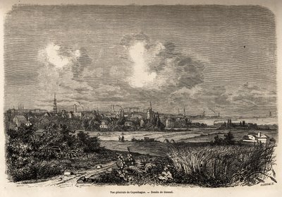 General view of Copenhagen, illustration for J.M. Dargaud