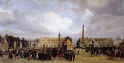 The Funeral Cortege of Napoleon I Passing Through the Place de la Concorde, 15 December 1840 by Jacques Guiaud