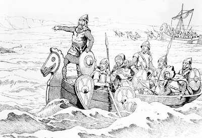 The Arrival of the Vikings in France by Jacques Marie Gaston Onfray de Breville (Job)