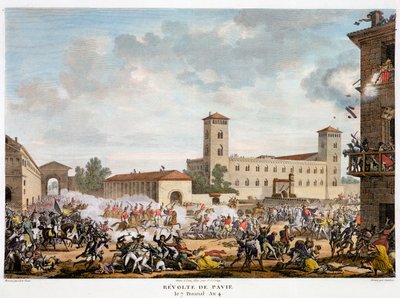 Revolt at Pavia, Italy by Jacques Joseph Coiny
