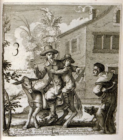 Illustration of fables by Jean de La Fontaine by Jacques Lagniet