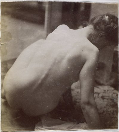 Study of a Female Nude Model, Seen from the Back, in the Studio of Jacques de Lalaing, Preliminary Study for Element for a Fountain in Musee des Beaux Arts, Tournai and for Circular Fountain by Jacques Lalaing (attributed to)