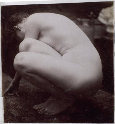Study of a Female Nude Model, Seen from the Side, in the Studio of Jacques de Lalaing, Preliminary Study for Element for a Fountain in Musee des Beaux Arts, Tournai and for Circular Fountain by Jacques Lalaing (attributed to)