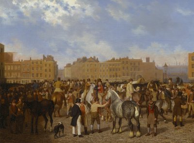 Old Smithfield Market by Jacques Laurent Agasse