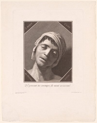 Marat, As He Was At The Moment Of His Death by Jacques Louis Copia