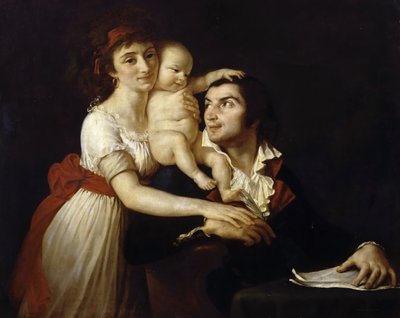 Camille Desmoulins with His Wife Lucile and Child by Jacques Louis David