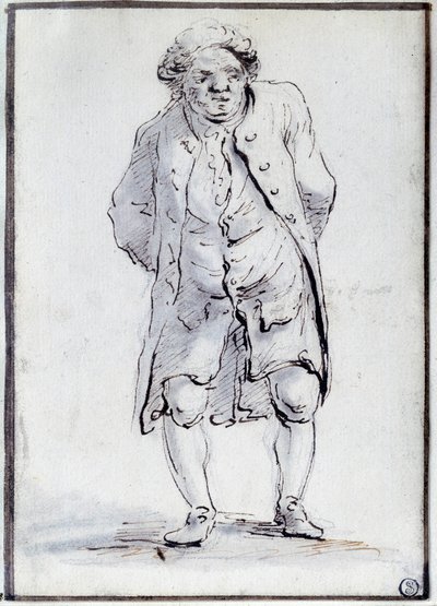 Cartoon of Honore Gabriel Riqueti, Count of Mirabeau (1749-1791) by Jacques Louis David