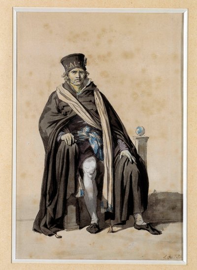 Convention: Civic Costume Project 1793. The Habit of Judge. Drawing by Jacques Louis David. Versailles, Musee du Chateau by Jacques Louis David