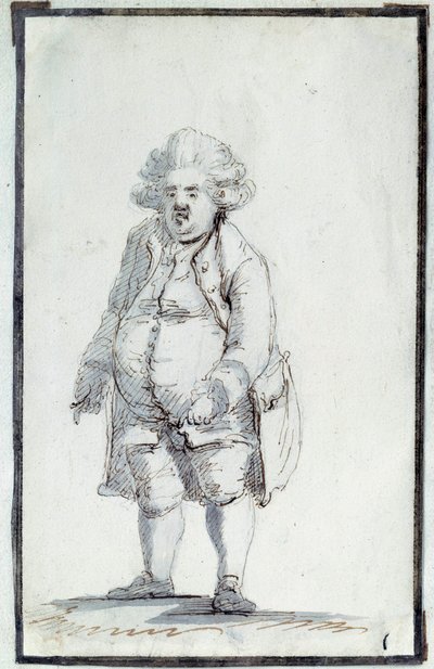 French Revolution: Caricature of Mirabeau-Tonneau, Andre Boniface Louis Riquetti, Viscount de Mirabeau, Known as 