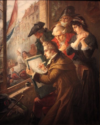 J. L. David Sketches Marie Antoinette on Her Way to Execution by Jacques Louis David