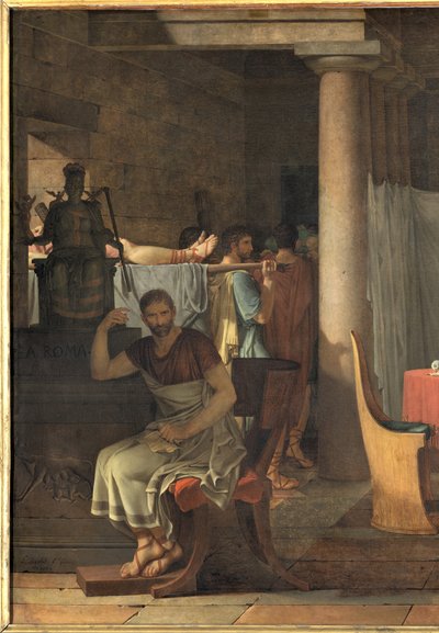 Lictors Bearing to Brutus the Bodies of his Sons by Jacques Louis David